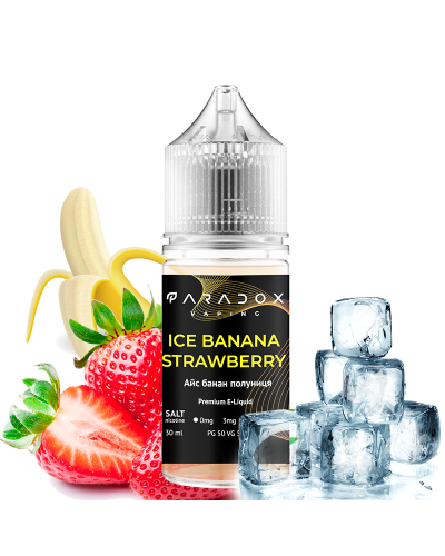 Жидкость для под систем PARADOX Vaping 30 мл 30 мг со вкусом Ice Banana Strawberry (Айс Банан Клубника)