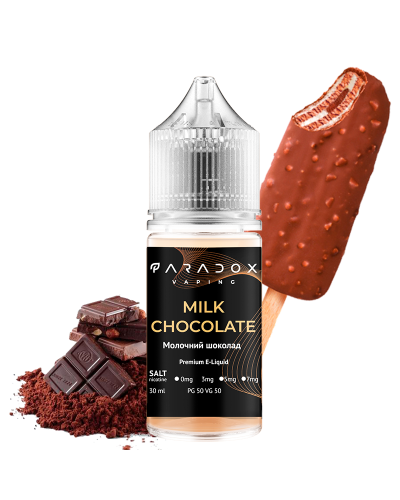 Жидкость для под систем PARADOX Vaping 30 мл 30 мг со вкусом Milk Chocolate (Молочный Шоколад)
