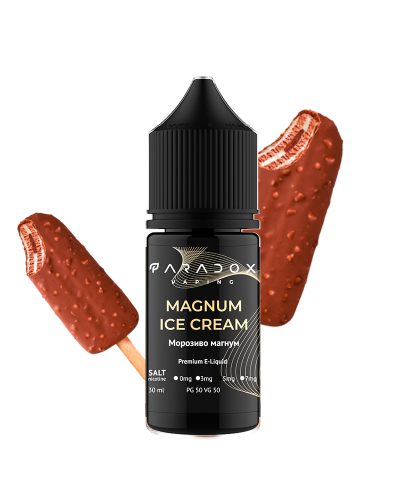 Жидкость для под систем PARADOX Vaping 30 мл 50 мг со вкусом Magnum Ice Cream (мороженое магнум)