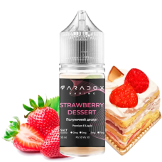 Жидкость для под систем PARADOX Vaping 30 мл 30 мг со вкусом Strawberry Dessert (клубничный десерт)
