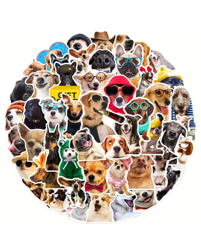 Набор стикеров "Cute Funny Dogs" 50 шт