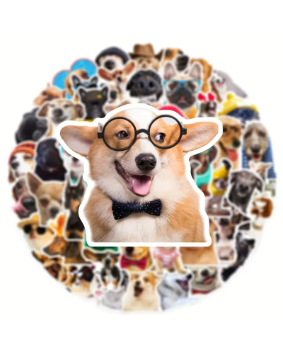 Набор стикеров "Cute Funny Dogs" 50 шт