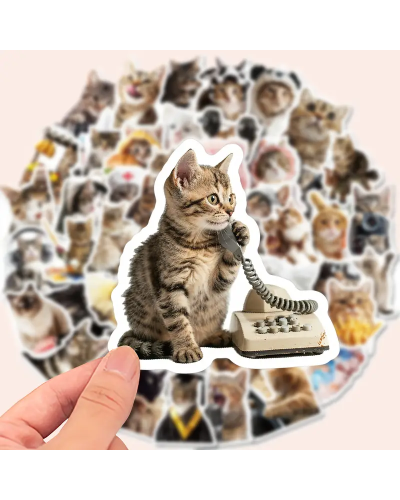 Набор стикеров "Funny Cats" 50 шт