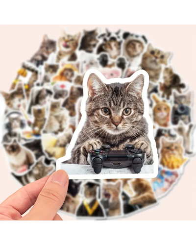 Набор стикеров "Funny Cats" 50 шт