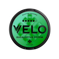 Снюс VELO Eucalyptus Storm Ultra (Евкалипт) 20шт (ник 20 мг)