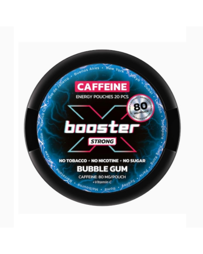 Кофеиновый снюс X BOOSTER 80мг Bubble Gum (жвачка) 20шт