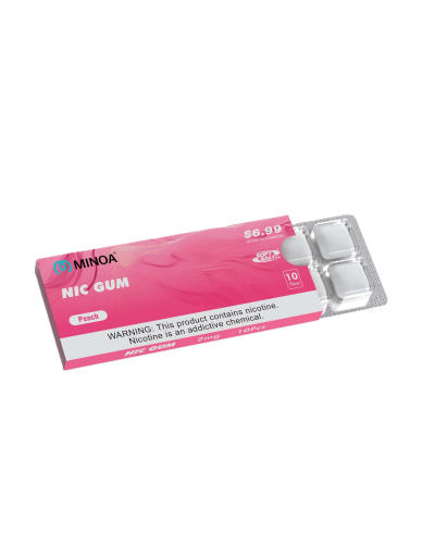 Нікотинові жуйки в пластинках Minoa Peach Персик 10шт (нік 2 мг)