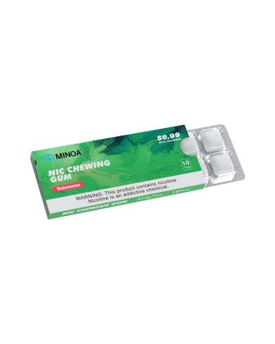 Никотиновые жвачки в пластинках Minoa Арбуз 10шт (ник 2 мг)