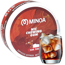 Никотиновые жвачки Minoa Iced Cola (Прохладная кола) 20шт (ник 4 мг)