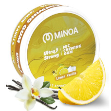 Никотиновые жвачки Minoa Lemon Vanilla (Лимон ваниль) 20шт (ник 10 мг)