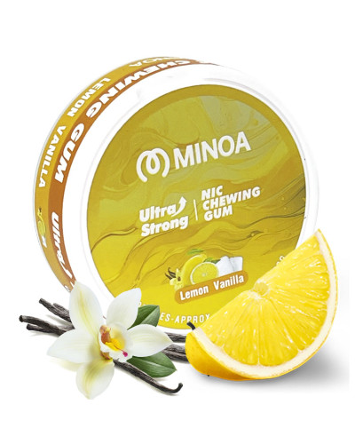 Никотиновые жвачки Minoa Lemon Vanilla (Лимон ваниль) 20шт (ник 10 мг)