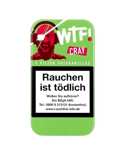 Сигариллы WTF! SHISHARILLO CRAY со вкусом яблока (5шт)