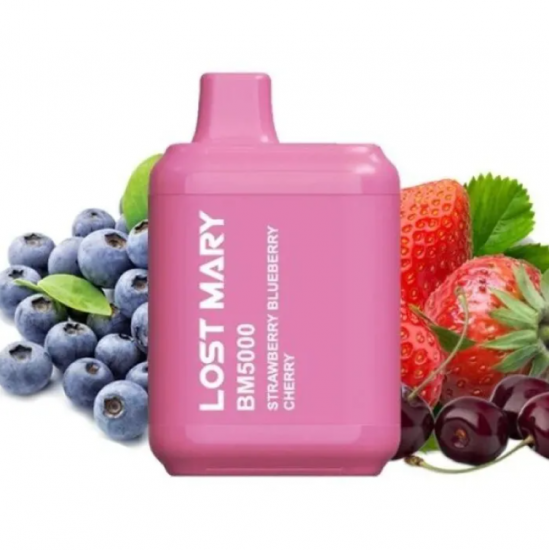 Одноразка LOST MARY BM5000 ЗАТЯЖЕК 5% "STRAWBERRY BLUEBERRY CHERRY" СО ВКУСОМ КЛУБНИКИ ЧЕРНИКИ ВИШНИ 