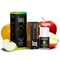 Набор для самозамеса CHASER BLACK 30 МЛ "TRIPLE SOUR APPLE" со вкусом трех сортов кислых яблок