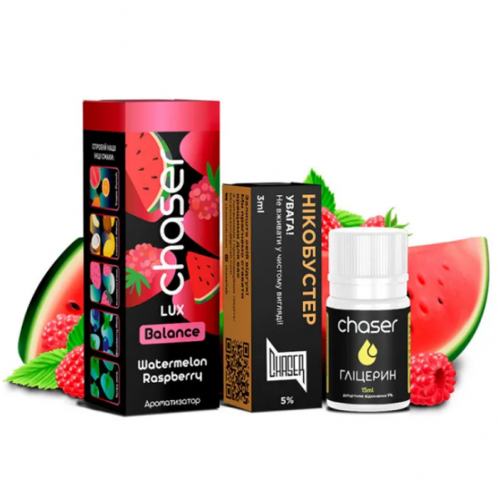 Набор для самозамеса Chaser LUX 30 мл "Watermelon Raspberry" со вкусом арбуз малина 