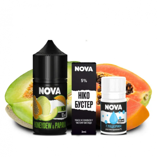 Набор для самозамеса NOVA 30 МЛ 50 МГ HONEYDEW PAPAYA СО ВКУСОМ ДЫНИ И ПАПАЙИ