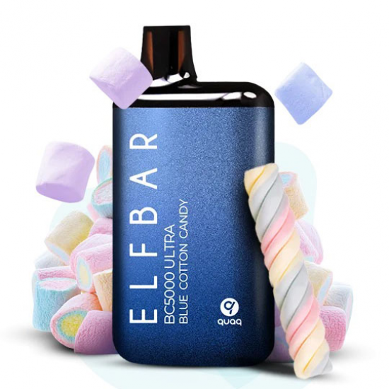 ELF BAR BC5000 5% ULTRA Blue Cotton Candy (Синяя сладкая вата)