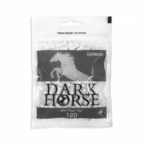 Фильтры для самокруток Dark Horse Slim угольные (120шт)