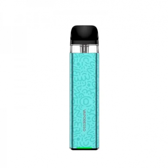 POD СИСТЕМА VAPORESSO XROS 3 MINI POD KIT AQUA GREEN В БИРЮЗОВОМ ЦВЕТЕ