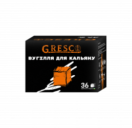 Уголь ореховый GRESCO 0.5 КГ (36 кубика упаковка) 25 мм