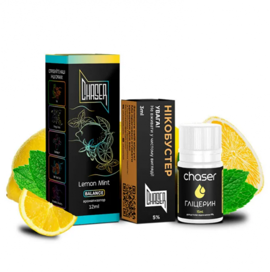 Набор для самозамеса CHASER BLACK 30 МЛ "LEMON MINT" со вкусом лимона и мяты