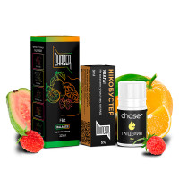 НАБІР ДЛЯ САМОЗАМІСУ CHASER BLACK 30 МЛ "FLIRT" ЗІ СМАКОМ АПЕЛЬСИНА ГУАВИ СУНИЦІ