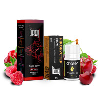 НАБОР ДЛЯ САМОЗАМЕСА CHASER BLACK 30 МЛ "TRIPLE BERRY" СО ВКУСОМ СМОРОДИНА ВИШНЯ МАЛИНА