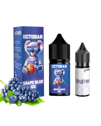 НАБІР ДЛЯ САМОЗАМІСУ OCTOBAR NFT 10 МЛ 50 МГ GRAPE BLUE ICE ЗІ СМАКОМ ВИНОГРАДА ТА ЧОРНИЦІ