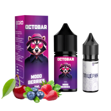 НАБІР ДЛЯ САМОЗАМІСУ OCTOBAR NFT 10 МЛ 50 МГ MOOD BERRIES ЗІ СМАКОМ ВИШНІ ПОЛУНИЦІ ТА ЧОРНИЦІ