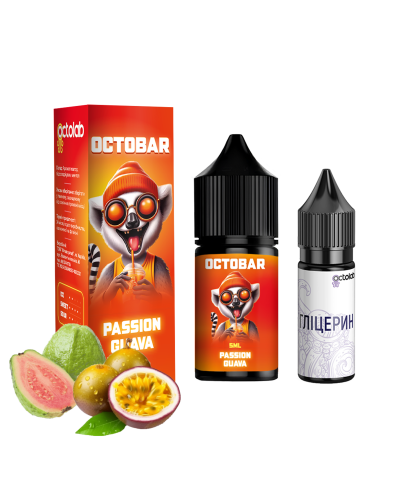 НАБІР ДЛЯ САМОЗАМІСУ OCTOBAR NFT 10 МЛ 50 МГ PASSION GUAVA ЗІ СМАКОМ ГУАВИ ТА МАРАКУЇ