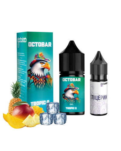 НАБІР ДЛЯ САМОЗАМІСУ OCTOBAR NFT 10 МЛ 50 МГ TROPIC Q ЗІ СМАКОМ ТРОПІЧНОГО МІКСУ З ХОЛОДКОМ