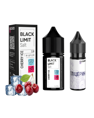 Набір для самозамісу Octobar Black Limit 30 мл 50 мг Cherry Ice (вишня лід)
