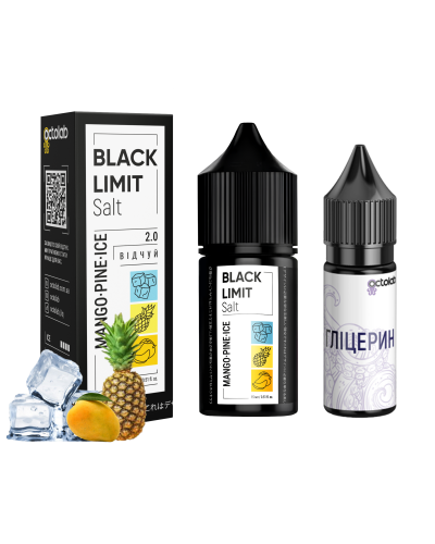Набір для самозамісу Octobar Black Limit 30 мл 50 мг Mango Pine Ice (манго ананас лід)