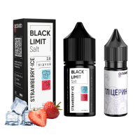 Набір для самозамісу Octobar Black Limit 30 мл 50 мг Strawberry ice (полуниця лід)