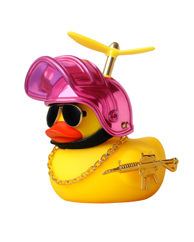 Cool Duck Жовте каченя в шоломі "PUBG" (рожевий)