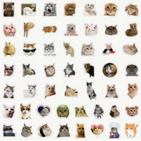 Набор стикеров "Meme Cats" 100 шт
