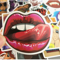 Набор стикеров "Love & Lips" 50 шт