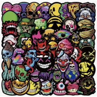 Набор стикеров "Scary" 50 шт