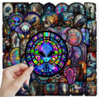 Набір стікерів "Stained Glass" 50 шт