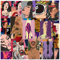 Набір стікерів "Girls" 50 шт