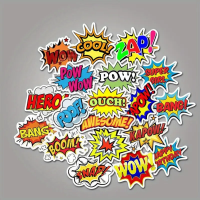 Набор стикеров "BOOM" 50 шт