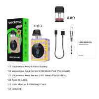 Pod система Vaporesso Xros 4 Nano "Aquamarine" в голубом цвете