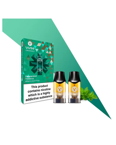 Картриджі VUSE 6 мг (0.6%) Peppermint Tobacco (Мята і Тютюн)