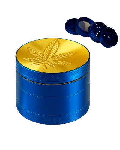 Гріндер металевий "Cannabis" (синій)