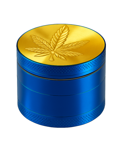 Гріндер металевий "Cannabis" (синій)