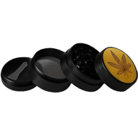 Гріндер металевий "Cannabis" (чорний) Гріндер металевий "Cannabis" (чорний)