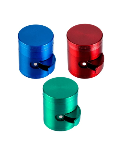 Гріндер металевий з бункером з відсіком 4 частини (Синій)