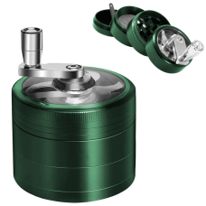 Гриндер металлический с ручкой (зелёный)