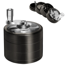 Гриндер металлический с ручкой (чёрный)