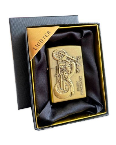 Подарочная бензиновая зажигалка "Мото"